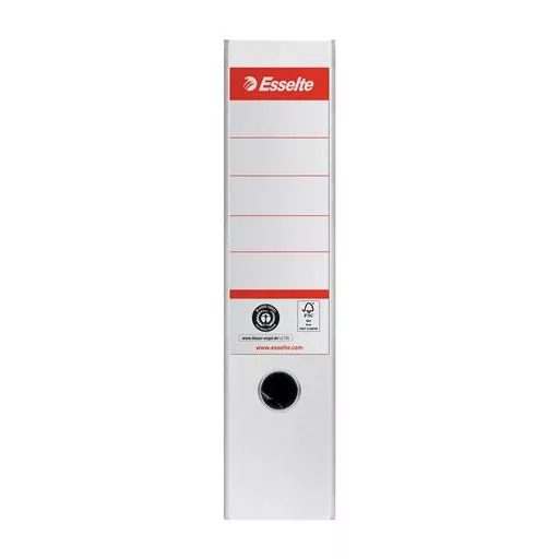 Iratrendező, 75 mm, A4, élvédő sínnel, ESSELTE "No.1", fehér