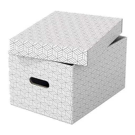 Tárolódoboz, M méret, ESSELTE "Home", fehér