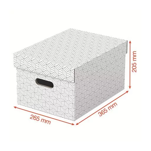 Tárolódoboz, M méret, ESSELTE "Home", fehér