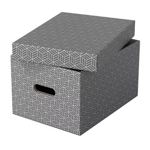 Tárolódoboz, M méret, ESSELTE "Home", szürke