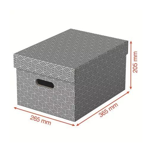 Tárolódoboz, M méret, ESSELTE "Home", szürke