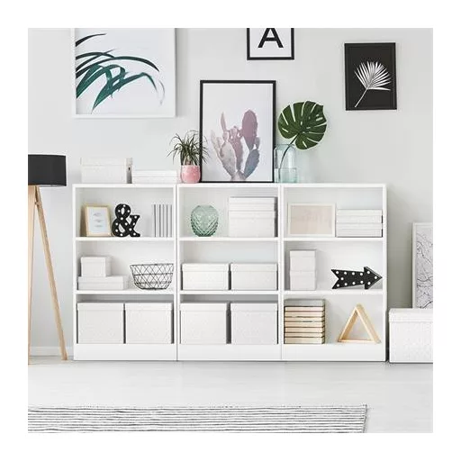 Tárolódoboz, kocka alakú, ESSELTE "Home", fehér