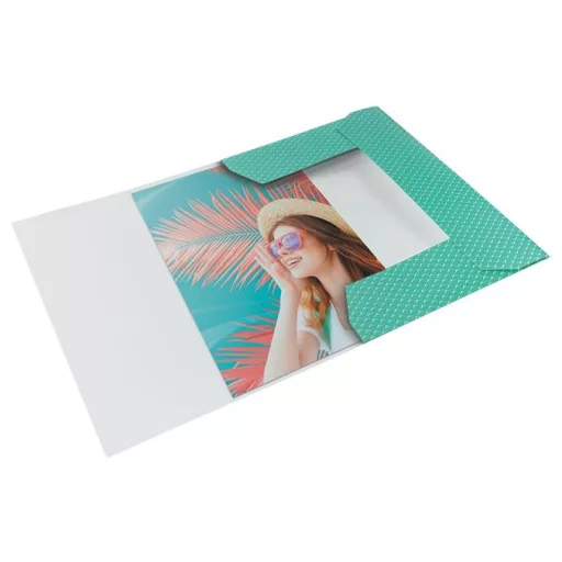 Gumis mappa, karton, A4, ESSELTE "Colour'Breeze", zöld
