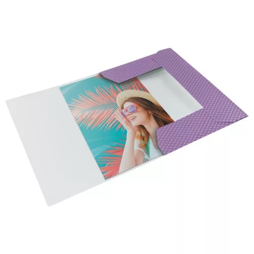 Gumis mappa, karton, A4, ESSELTE "Colour'Breeze", levendula