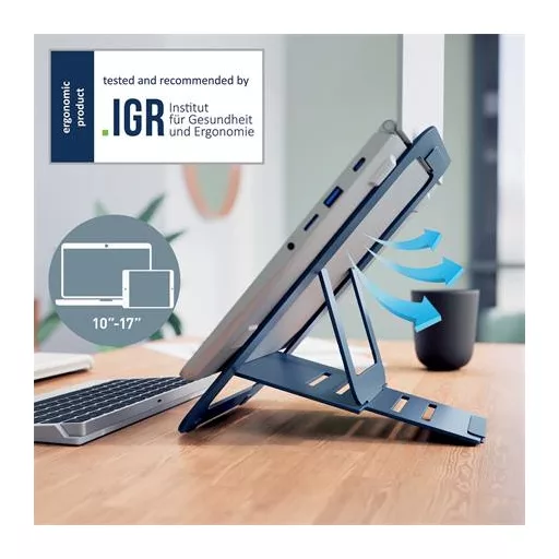 Laptop állvány, összehajtható, LEITZ "Ergo"