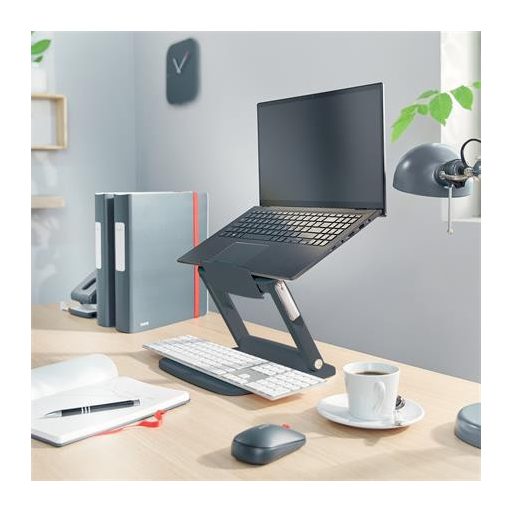 Laptop állvány, állítható, LEITZ "Ergo", szürke