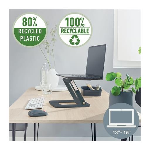 Laptop állvány, állítható, LEITZ "Ergo", szürke