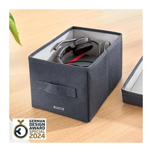Hordozótáska, 3 rekeszes, LEITZ "Fabric Hot Desking", sötétszürke