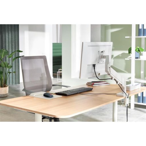 Monitortartó-kar, egy monitorhoz, LEITZ "Ergo", világosszürke