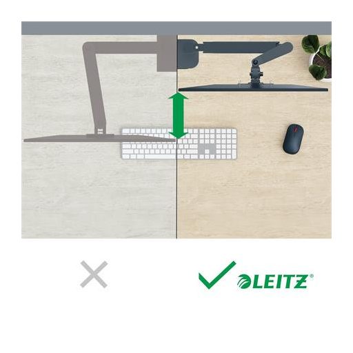 Monitortartó-kar, egy monitorhoz, LEITZ "Ergo", sötétszürke