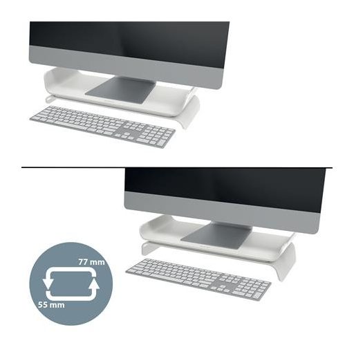 Monitorállvány, LEITZ "Ergo", világosszürke