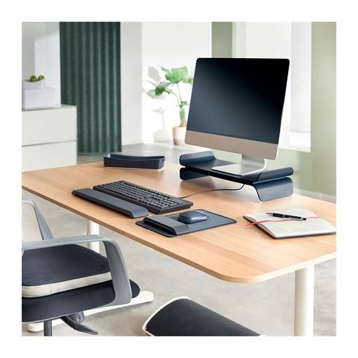 Monitorállvány, LEITZ "Ergo", sötétszürke