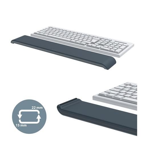 Csuklótámasz billentyűzethez, LEITZ "Ergo", sötétszürke