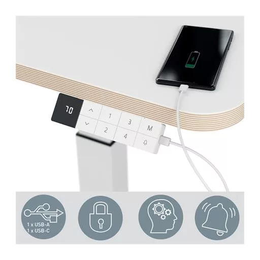 Ülő/álló munkaállomás, elektromos, LEITZ "Ergo"