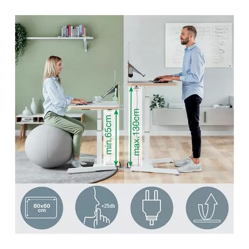 Ülő/álló munkaállomás, elektromos, LEITZ "Ergo"