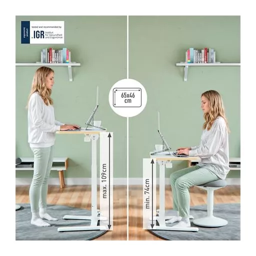 Ülő/álló laptop asztal, LEITZ "Ergo"