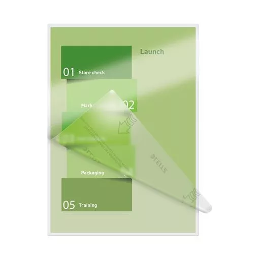 Meleglamináló fólia, 80 mikron, A3, fényes, UDT technológiával, LEITZ "iLam"