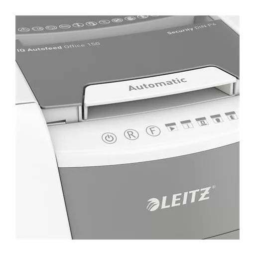 Iratmegsemmisítő, konfetti, 150 lap, LEITZ "IQ AutoFeed Office 150 P4 Pro"