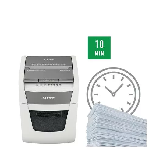 Iratmegsemmisítő, konfetti, 50 lap, LEITZ "IQ AutoFeed SmallOffice 50 P4 Pro"