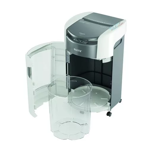 Iratmegsemmisítő, mikrokonfetti, 300 lap, LEITZ "IQ OptiMax Autofeed Office 300 P5"