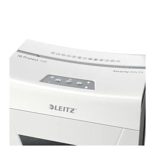 Iratmegsemmisítő, konfetti, 10 lap, LEITZ "IQ Protect 10X"