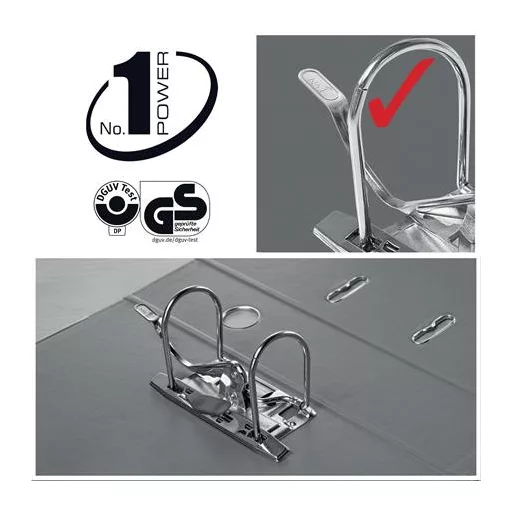 Iratrendező, 75 mm, A4, PP, élvédő sínnel, ESSELTE "Standard", türkiz