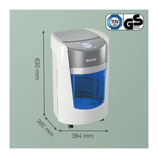 Iratmegsemmisítő, mikrokonfetti, 8 lap, LEITZ "IQ OptiMax Small Office 350 P5"