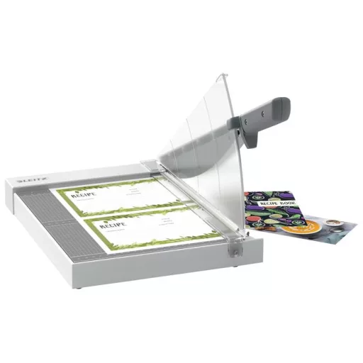 Vágógép, karos, A4, 8 lap, LEITZ "Precision Home A4"