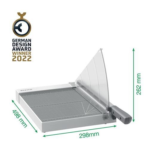 Vágógép, karos, A4, 10 lap, LEITZ "Precision Home Office A4"