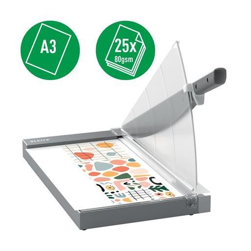 Vágógép, karos, A3, 25 lap, LEITZ "Precision Office Pro"