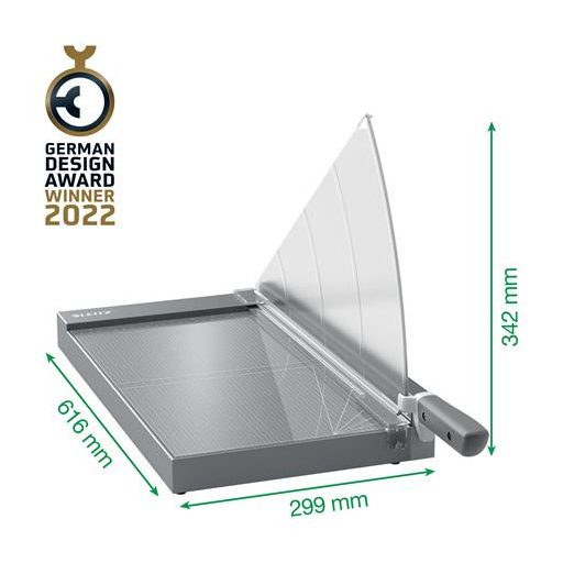 Vágógép, karos, A3, 25 lap, LEITZ "Precision Office Pro"