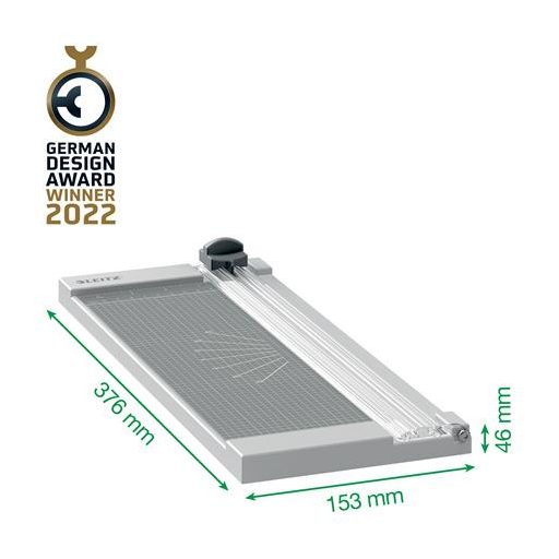 Vágógép, görgős, A4, 8 lap, LEITZ "Precision Home A4"