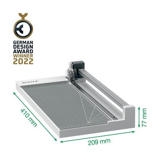 Vágógép, görgős, A4, 10 lap, LEITZ "Precision Home Office A4"