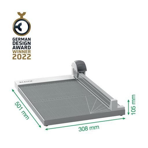 Vágógép, görgős, A4+, 15 lap, LEITZ "Precision Office A4+"