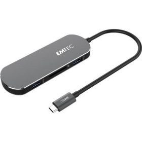   USB elosztó-HUB, USB-C/USB 3.1/HDMI/SD kártya, EMTEC "T650C"