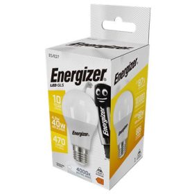   LED izzó, E27, normál gömb, 4,9W (40W), 470lm, 4000K, ENERGIZER