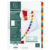 Regiszter, karton, A4, 1-31, EXACOMPTA, fehér
