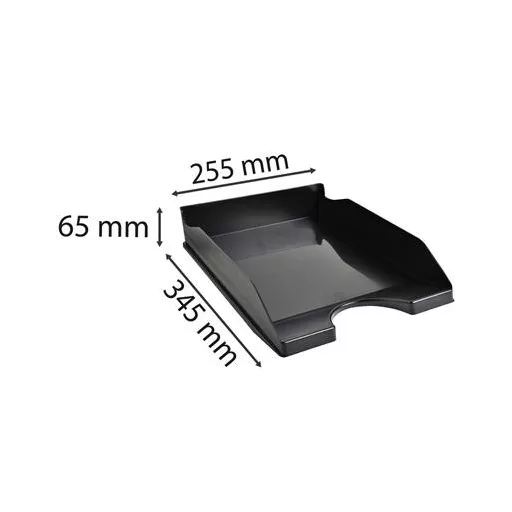 Irattálca, műanyag, A4, EXACOMPTA "EcoBlack", fekete