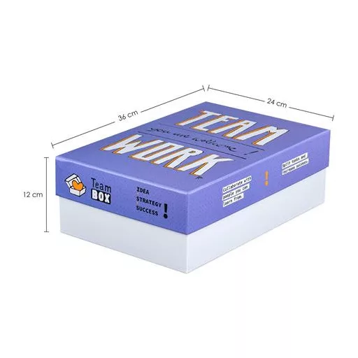 Ajándékdoboz, 24x36x12 cm, EXACOMPTA, csapatmunka