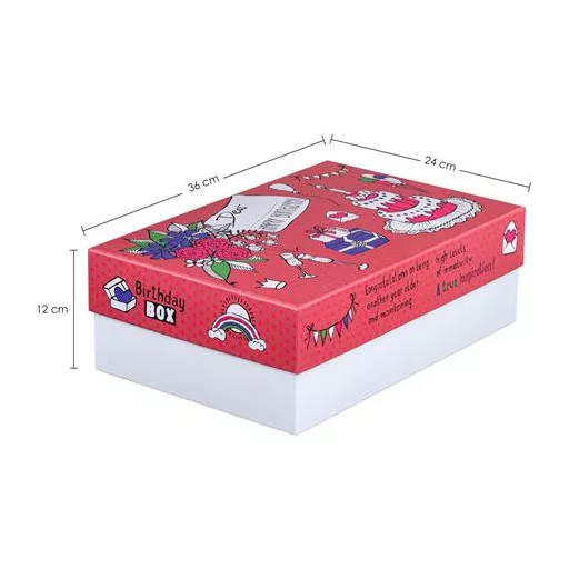 Ajándékdoboz, 24x36x12 cm, EXACOMPTA, születésnap