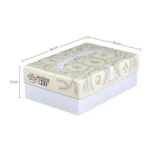 Ajándékdoboz, 24x36x12 cm, EXACOMPTA, esküvő