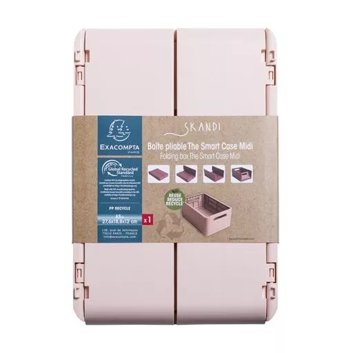 Tárolódoboz, A5+, összecsukható, EXACOMPTA "Skandi", nude