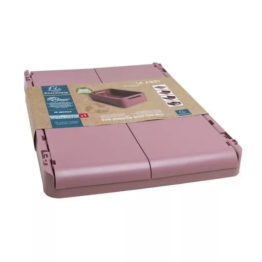 Tárolódoboz, A4+, összecsukható, EXACOMPTA "Skandi", rózsaszín