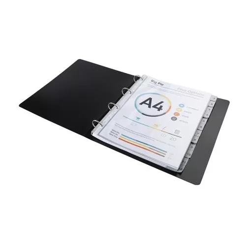 Regiszter, műanyag, A4+, 1-12, EXACOMPTA, szürke