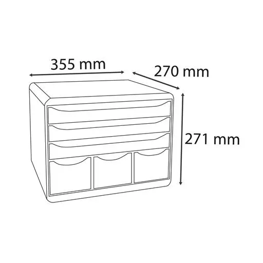 Irattároló, műanyag, 6 fiókos, EXACOMPTA "Store-Box Maxi Iderama®"