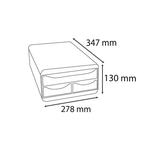 Irattároló, műanyag, 3 fiókos, EXACOMPTA "Smallbox Skandi", színes