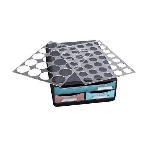 Irattároló, műanyag, 3 fiókos, EXACOMPTA "Smallbox Skandi", színes