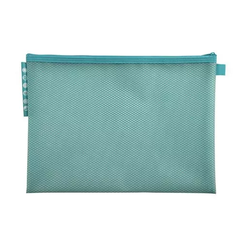 Rendszerező tasak, cipzáras, hálós, A4, EXACOMPTA "Chromaline Pastel", vegyes színek