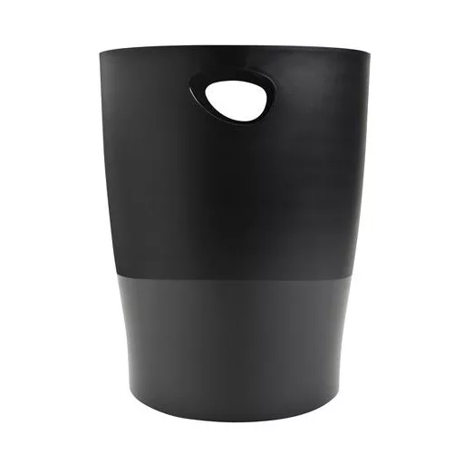 Papírkosár, 15 liter, PP, EXACOMPTA "Ecobin Economy", fekete