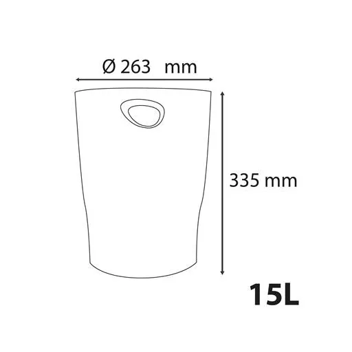 Papírkosár, 15 liter, PP, EXACOMPTA "Ecobin Skandi", púderrózsaszín